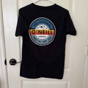 O'Neill Black and Multicolor Logo Tee